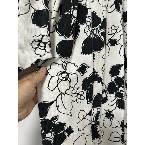 Vintage I Magnin House Dress Sleep Pajama David Brown Floral Small Oversized - Picture 4 of 11